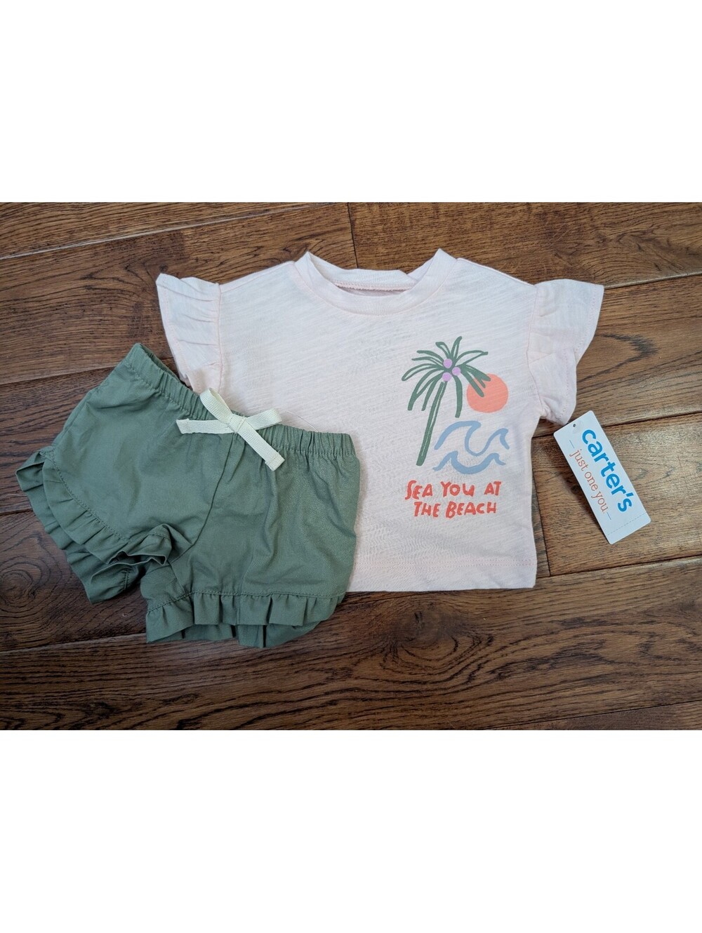 Carter's Just One You 2 Piece Summer Newborn Outfit Shorts Shirt NWT